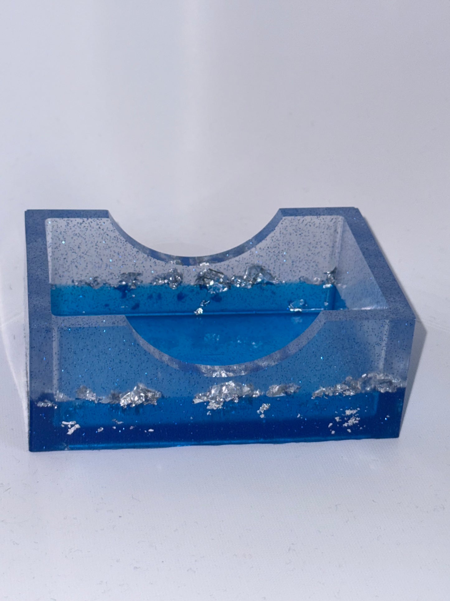 Ocean-Inspired Resin Coaster Set with Holder – Set of 4