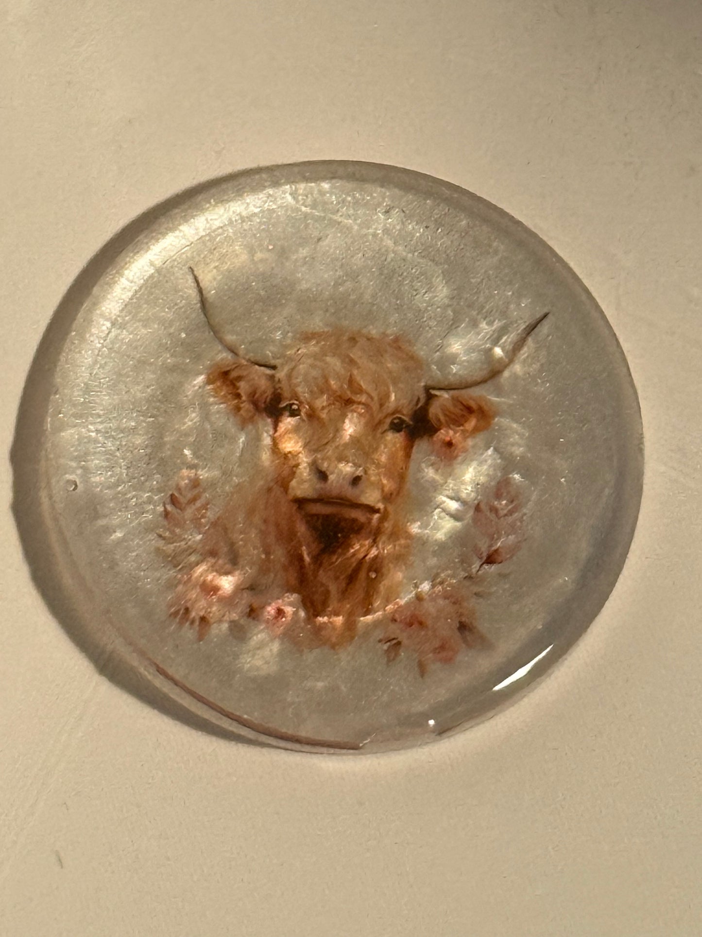 Highland Cow Coaster Set – 4 Unique Personalities in a Miniature Pasture Display
