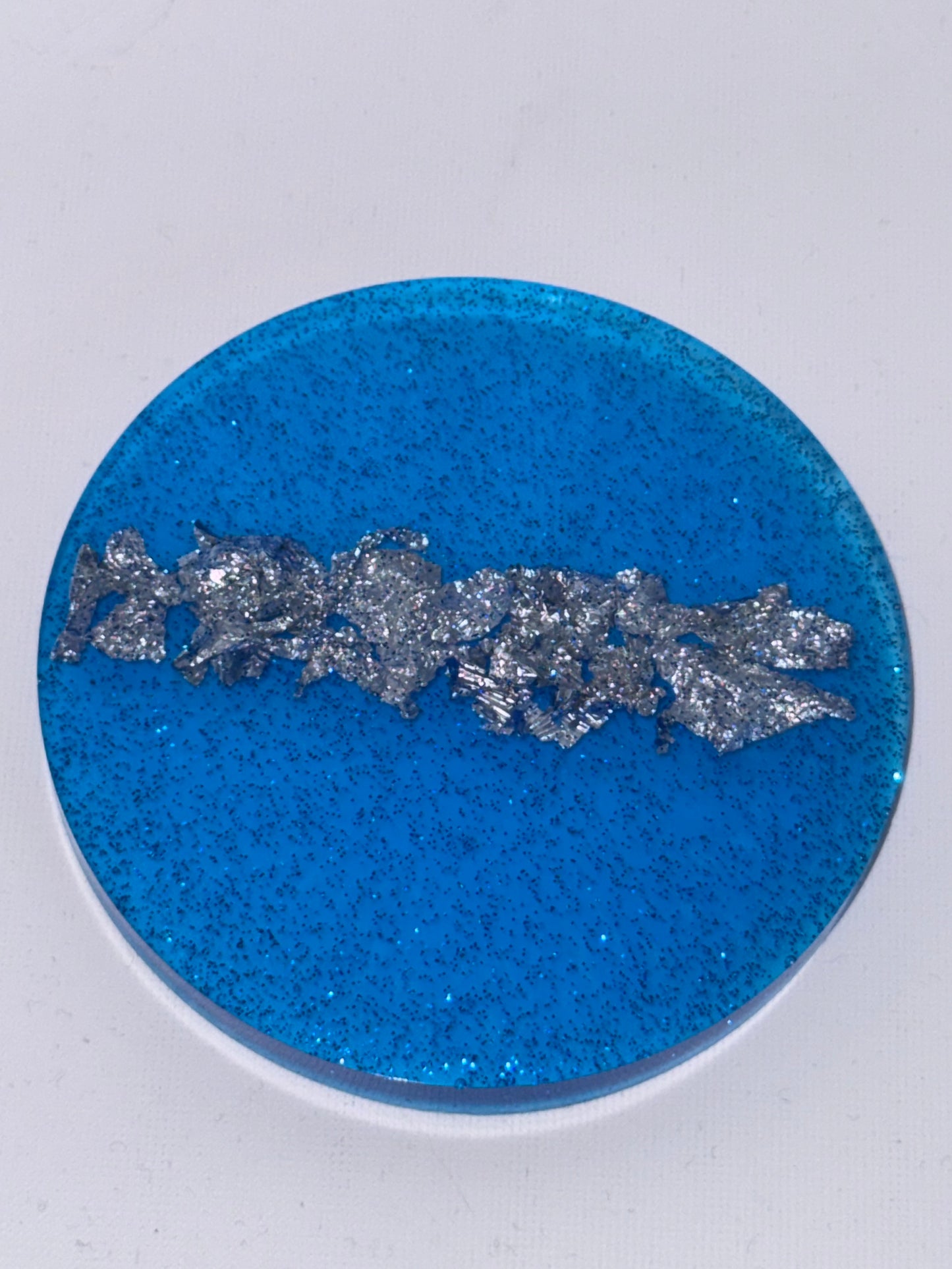 Ocean-Inspired Resin Coaster Set with Holder – Set of 4