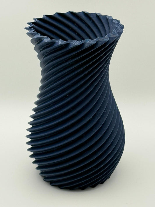Spiral Twist 3D Printed Vase – Modern Minimalist Decor in Custom Colors